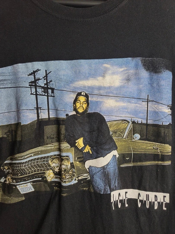 T-shirt Ice Cube Rap Tee Noir Graphique Streetwear Taille S