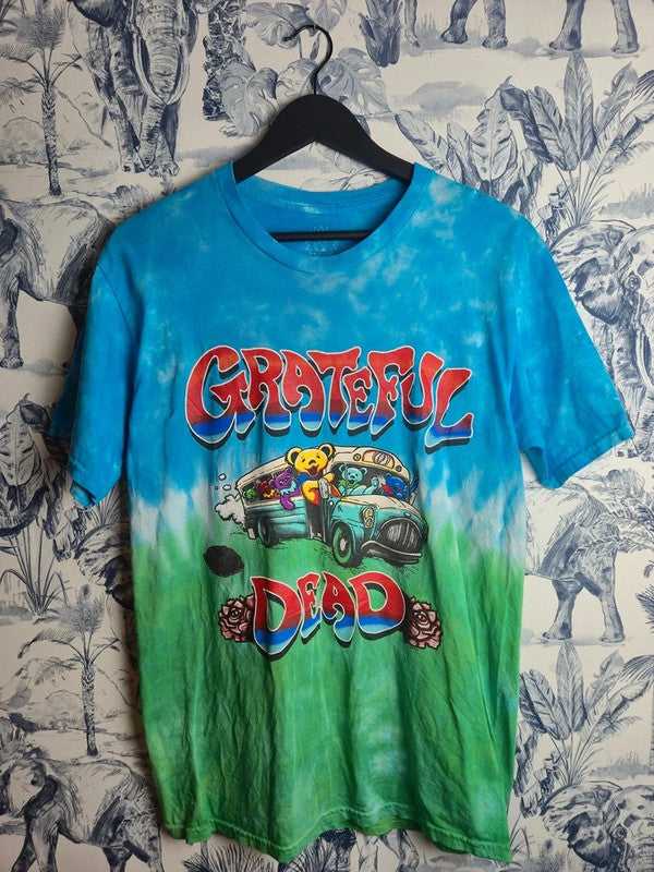 T-shirt Grateful Dead Tie Dye Sundog Vintage Bleu Vert M