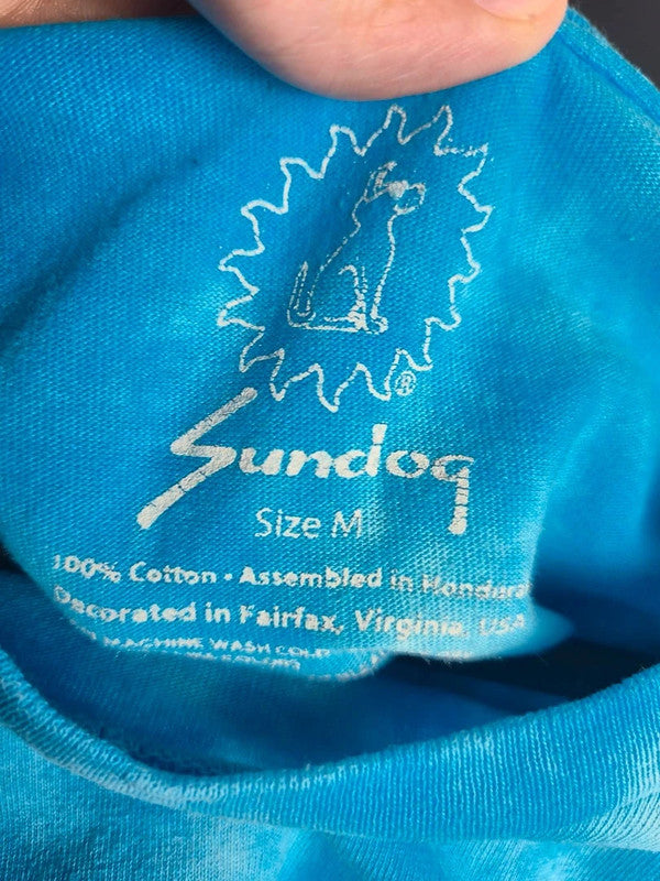 T-shirt Grateful Dead Tie Dye Sundog Vintage Bleu Vert M