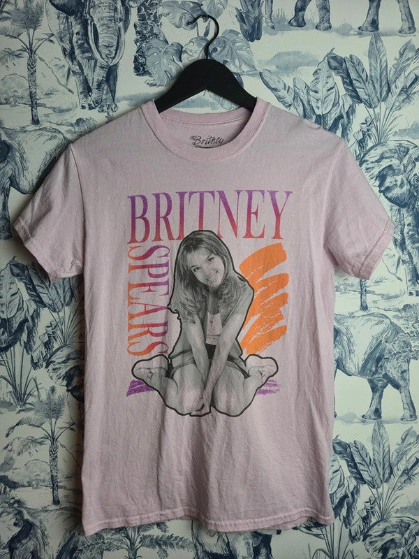 T-shirt Britney Spears Vintage Style Rose Fuchsia Taille S