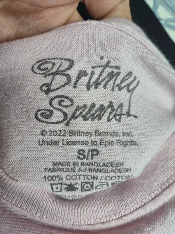T-shirt Britney Spears Vintage Style Rose Fuchsia Taille S