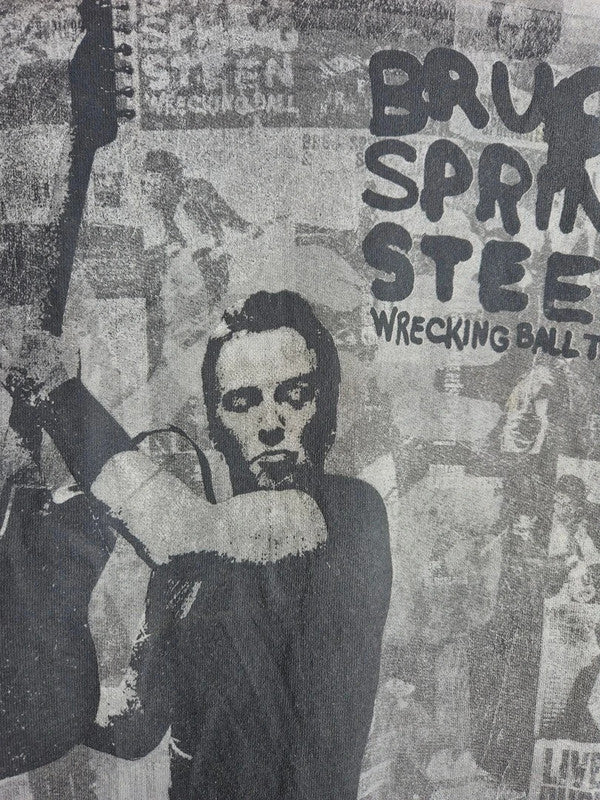T-shirt Gildan Bruce Springsteen Wrecking Ball Tour 2013 Gris S