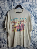 T-shirt Midland Tour 2023 Crème Xxl Merchandise Band Tee Vintage