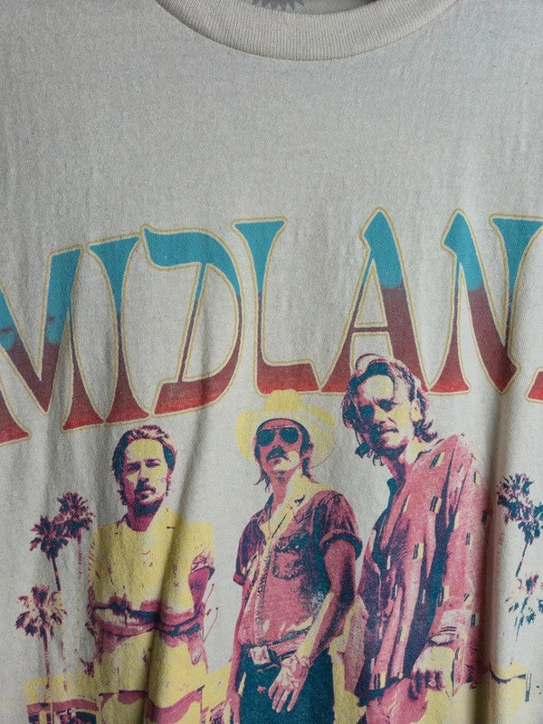 T-shirt Midland Tour 2023 Crème Xxl Merchandise Band Tee Vintage