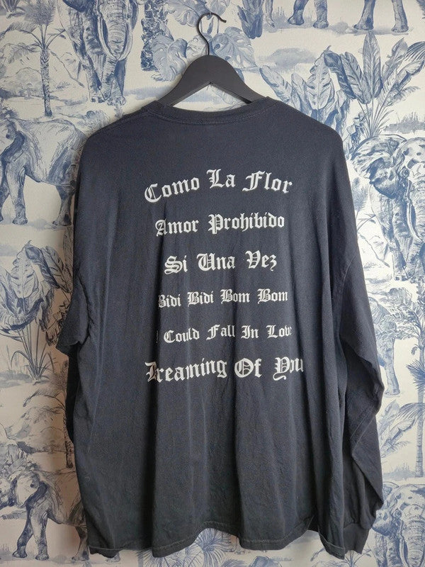 T-shirt Selena Quintanilla Manches Longues Noir Xl Musique Merch Officiel