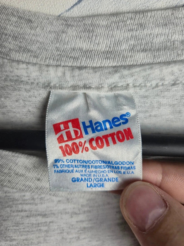 T-shirt Vintage Hanes Dive Bahamas Gris Taille L Style Scuba