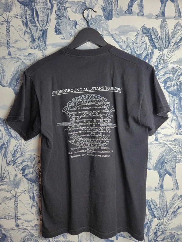 T-shirt Fruit of the Loom Potential Threat Sf Band Tour 2011 Gris Vintage M