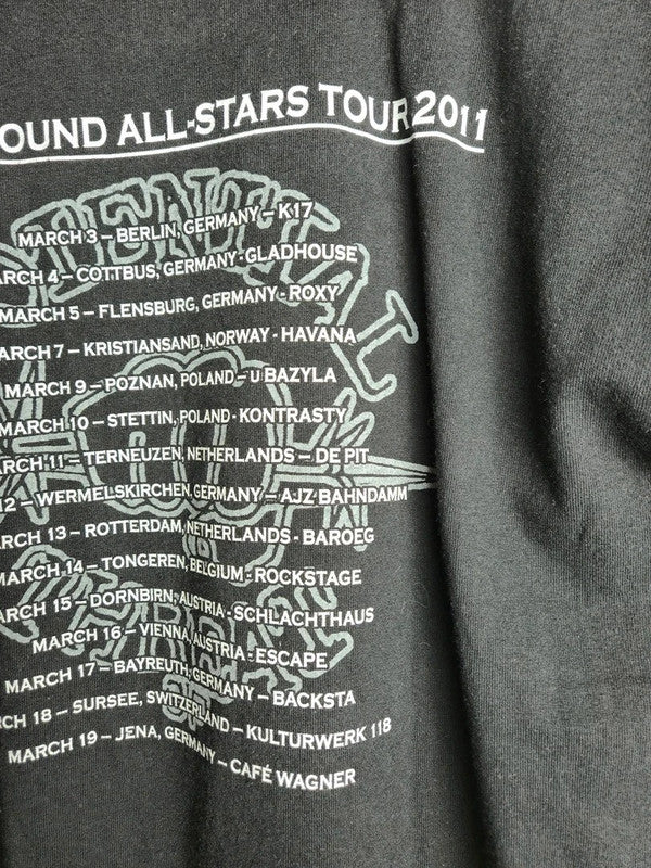 T-shirt Fruit of the Loom Potential Threat Sf Band Tour 2011 Gris Vintage M