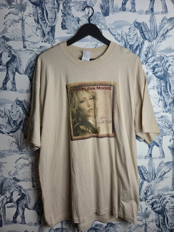 T-shirt Xl Gildan Beige Holly Lena Moore Ultra Cotton Vintage