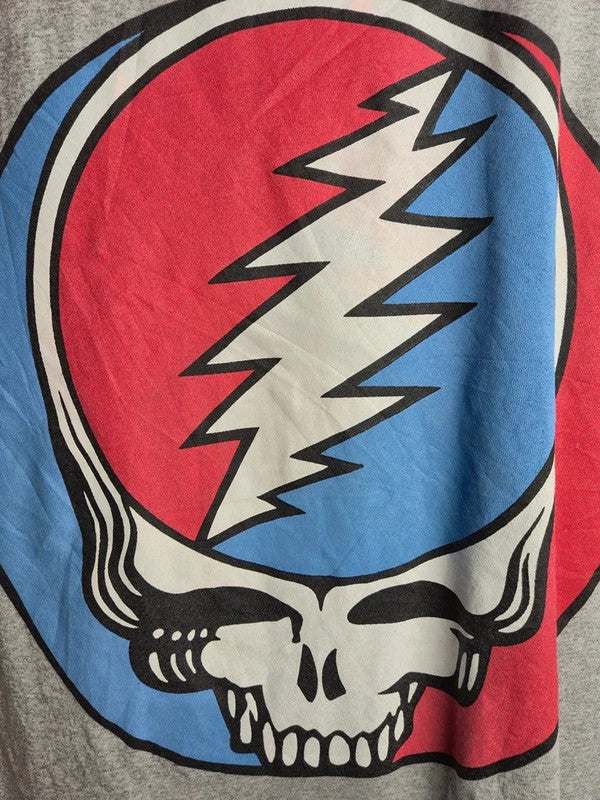 T-shirt Grateful Dead Gris Logo Steal Your Face Rock 3xl