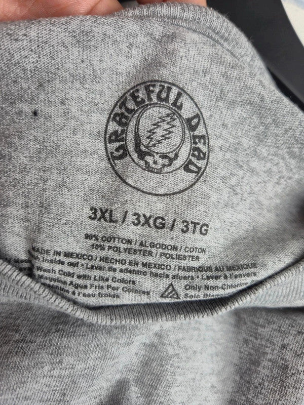 T-shirt Grateful Dead Gris Logo Steal Your Face Rock 3xl