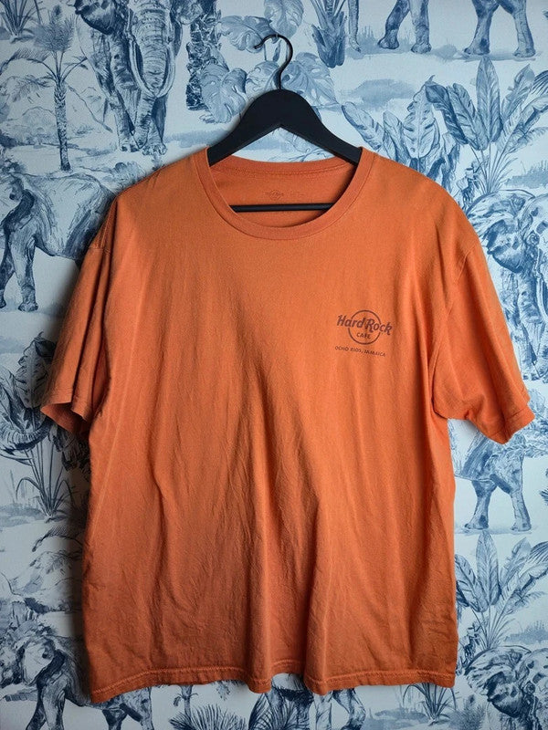 T-shirt Hard Rock Cafe Ocho Rios Jamaica Vintage Orange Taille L