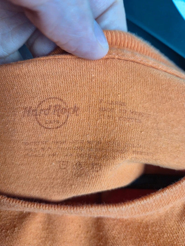 T-shirt Hard Rock Cafe Ocho Rios Jamaica Vintage Orange Taille L