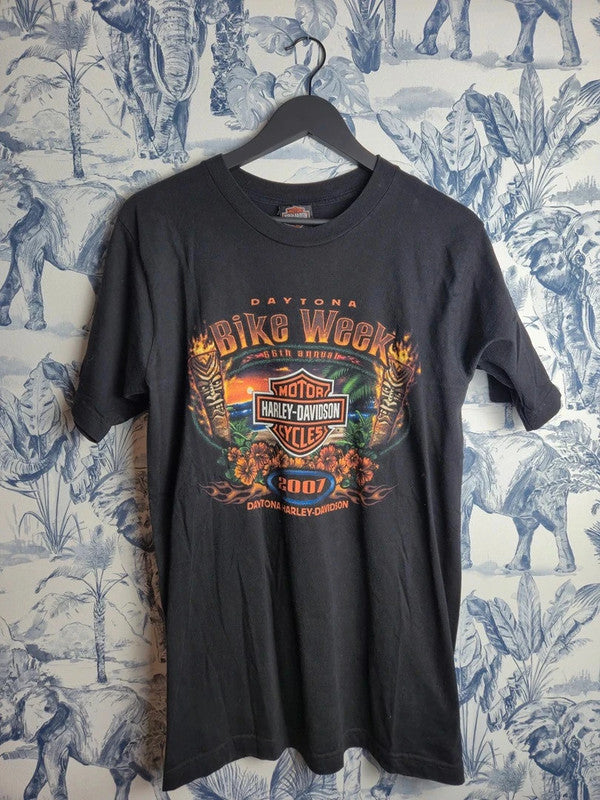 T-shirt Harley-davidson Daytona Bike Week 2007 Vintage Noir Taille M