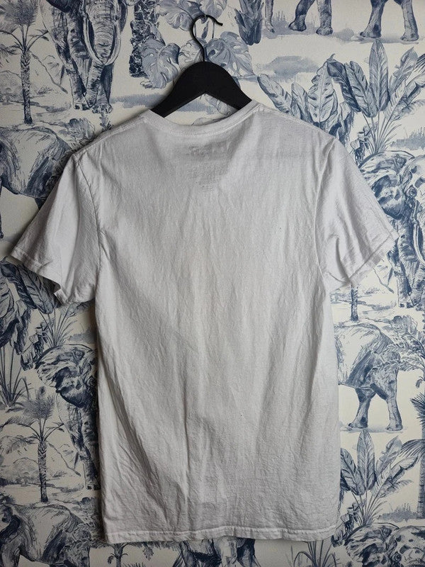 T-shirt H.e.r. blanc imprimé portrait style vintage rap tee M