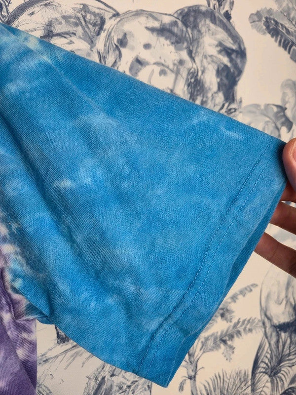 T-shirt Liquid Blue Grateful Dead Fall Tour 89 Tie Dye M Bleu