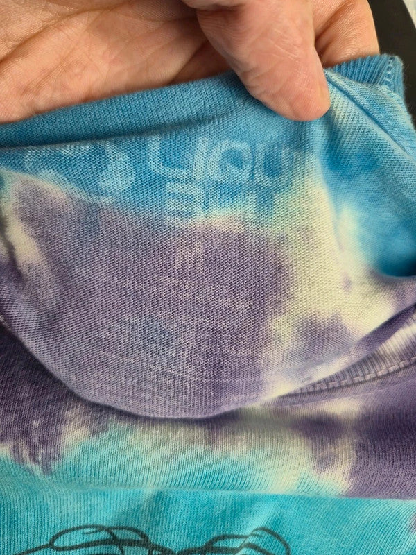 T-shirt Liquid Blue Grateful Dead Fall Tour 89 Tie Dye M Bleu
