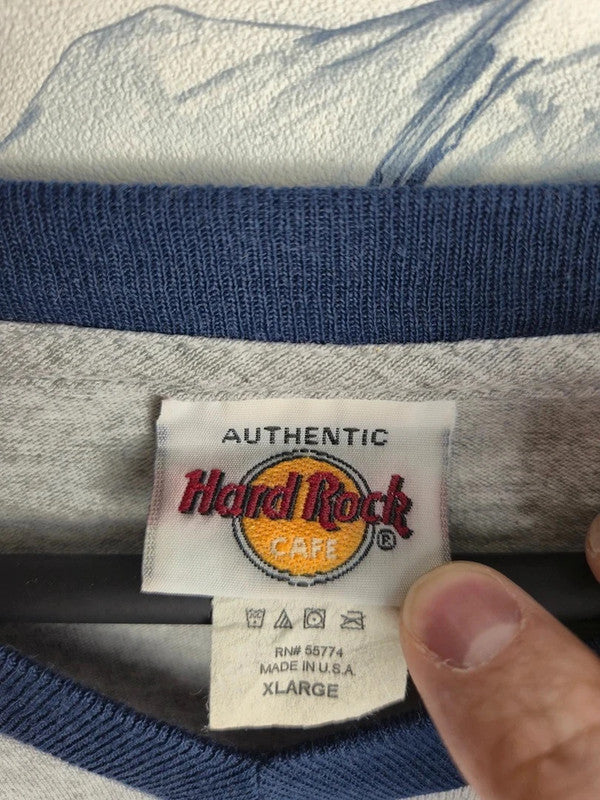 T-shirt Hard Rock Cafe Newport Beach Vintage Gris chiné Xl