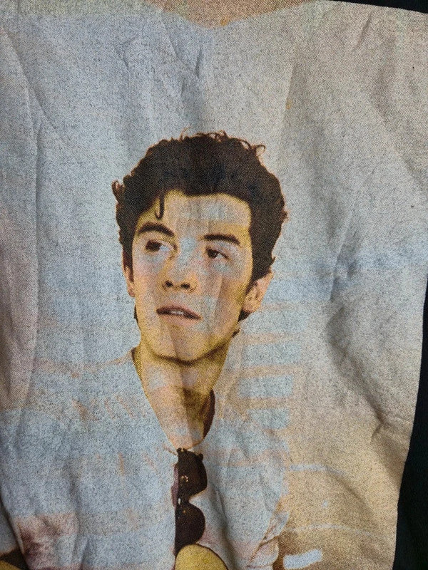 T-shirt Shawn Mendes Noir Imprimé Graphique Taille S Merch Officiel Musique