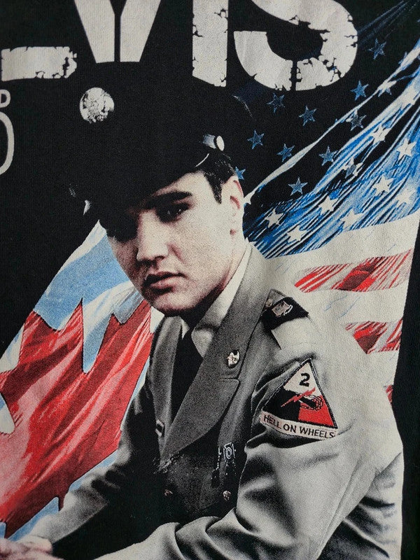 T-shirt Elvis Presley Vintage 2010 Gildan Xl Noir Rock Collector