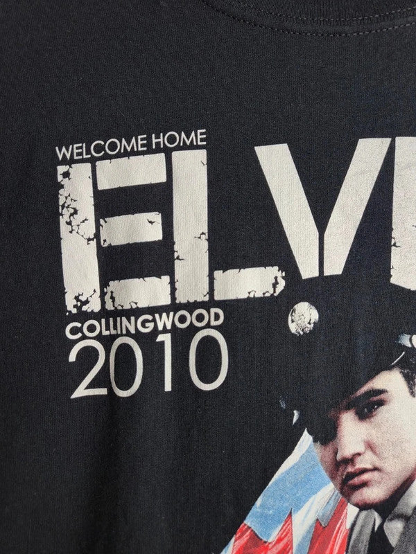 T-shirt Elvis Presley Vintage 2010 Gildan Xl Noir Rock Collector