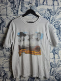 T-shirt Vintage Gildan 2002 Rockin' Roadhouse Tour Musique Country Blanc Taille L