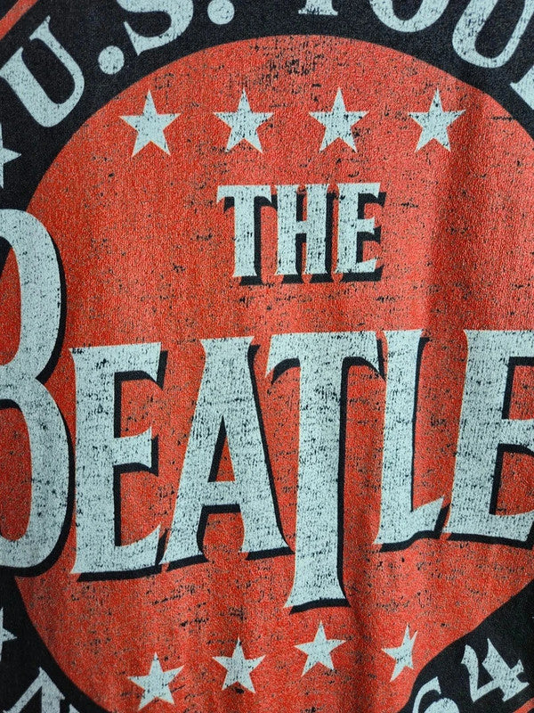 T-shirt Port & Company The Beatles Us Tour 1964 Noir Taille M Rock Fan