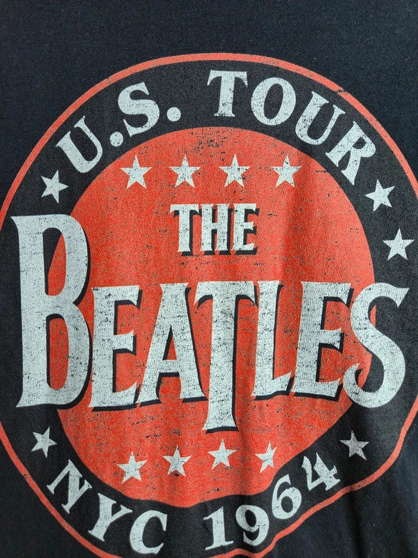 T-shirt Port & Company The Beatles Us Tour 1964 Noir Taille M Rock Fan
