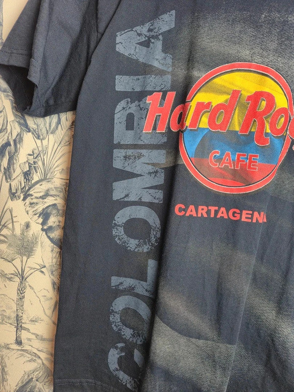 T-shirt Hard Rock Cafe Cartagena Colombie Bleu Marine Taille S