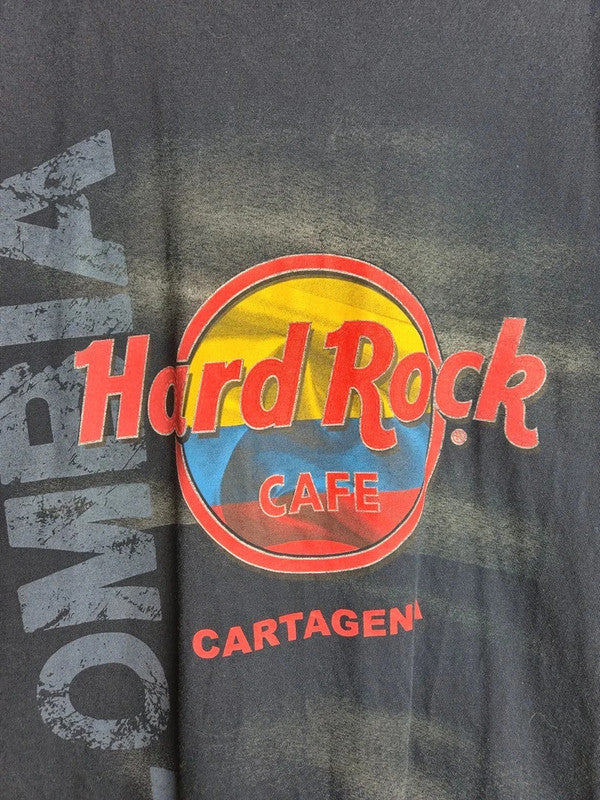 T-shirt Hard Rock Cafe Cartagena Colombie Bleu Marine Taille S
