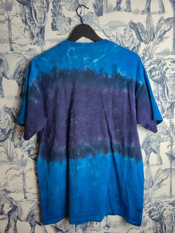 T-shirt Vintage Les Simpson Homer Duff Beer Tie-dye Bleu Taille L