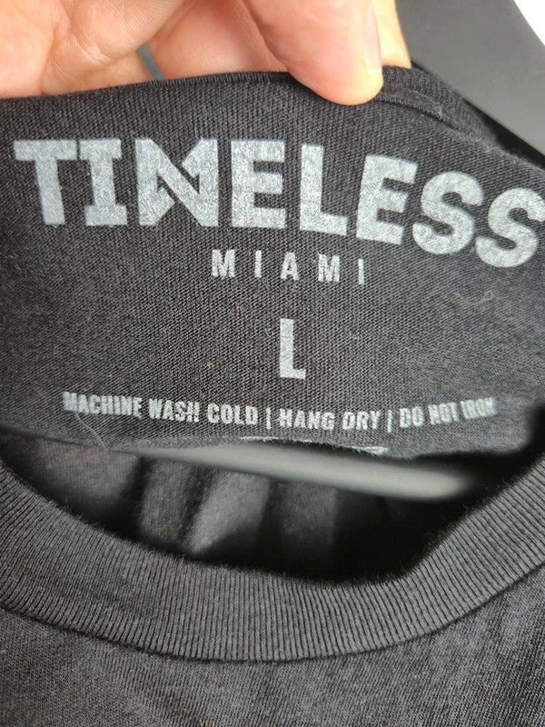 T-shirt noir Timeless Miami Pitbull Tour 2022 Musique Taille L