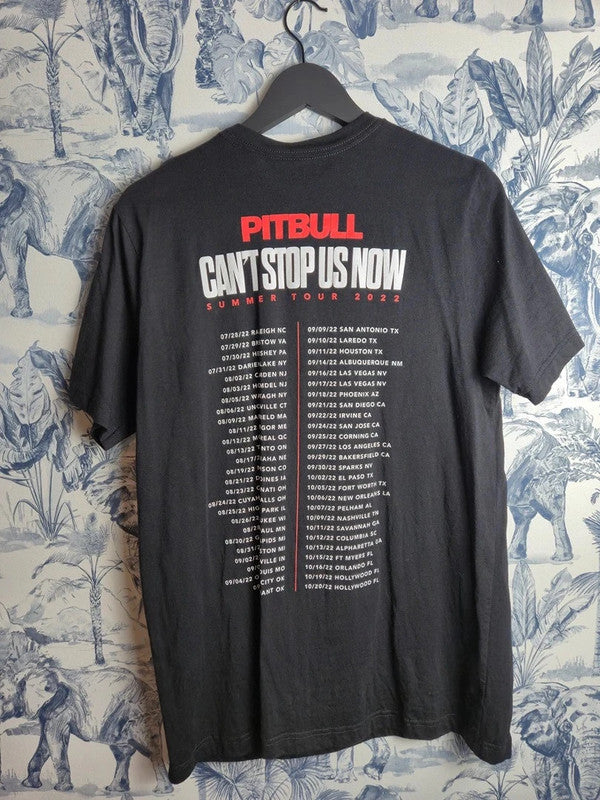 T-shirt noir Timeless Miami Pitbull Tour 2022 Musique Taille L