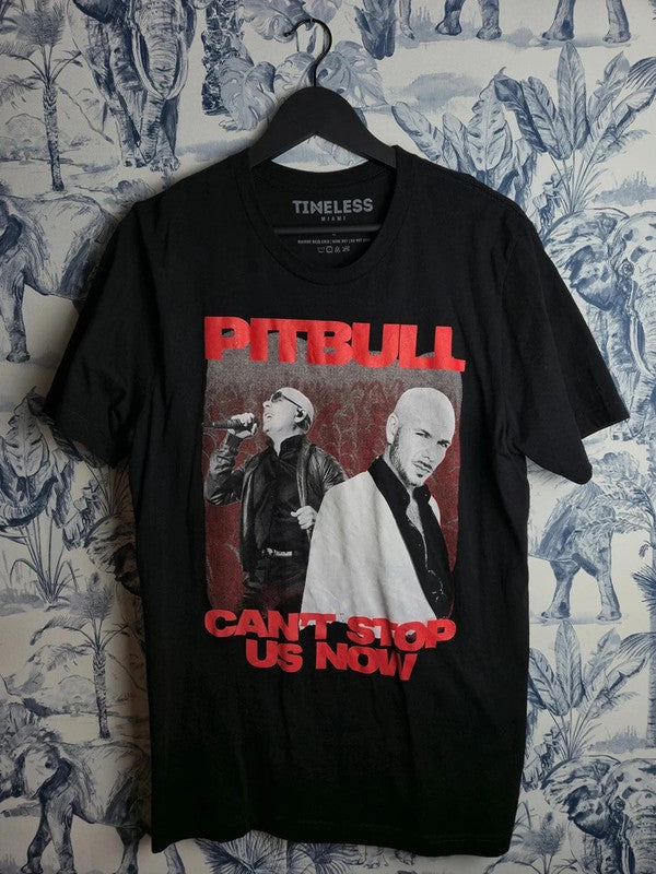 T-shirt noir Timeless Miami Pitbull Tour 2022 Musique Taille L