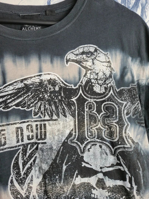 T-shirt Alchemy England Rock Gothique Tie Dye Gris Noir Taille M