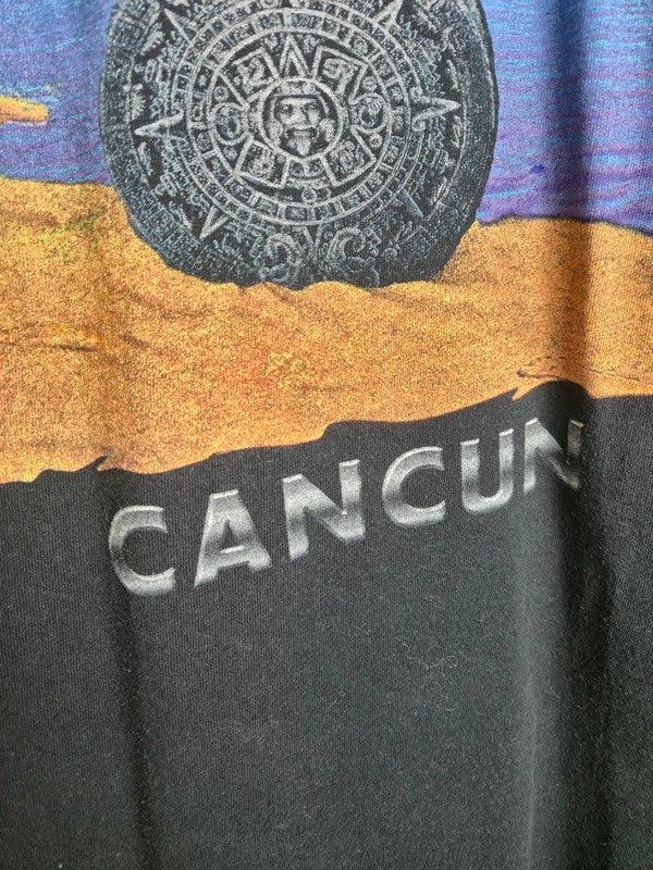 T-shirt Hard Rock Cafe Cancun Vintage Noir Coton Taille L Look Retro