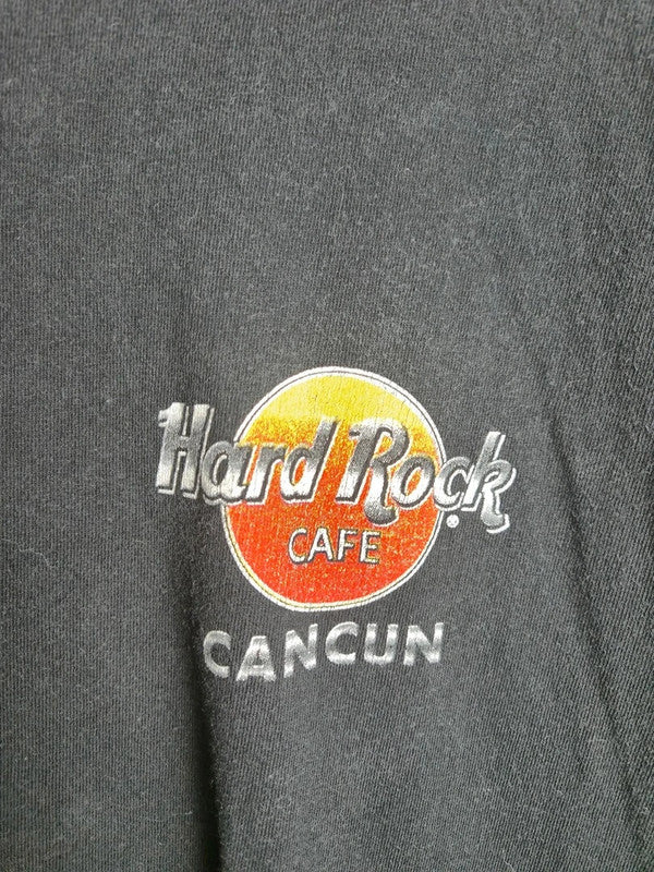 T-shirt Hard Rock Cafe Cancun Vintage Noir Coton Taille L Look Retro
