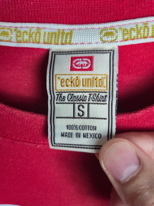 T-shirt Ecko Unltd vintage rouge imprimé Game Recognize Game taille S