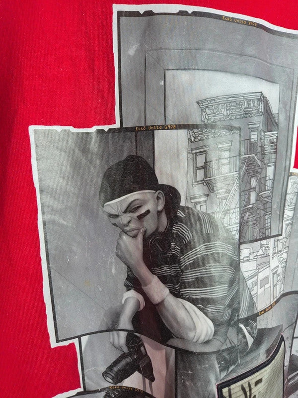 T-shirt Ecko Unltd vintage rouge imprimé Game Recognize Game taille S
