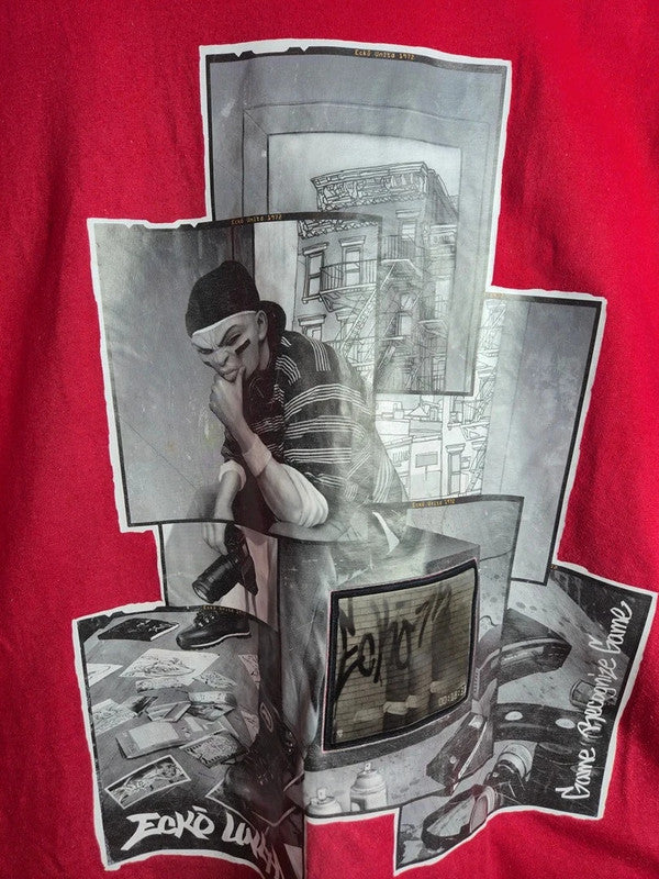 T-shirt Ecko Unltd vintage rouge imprimé Game Recognize Game taille S