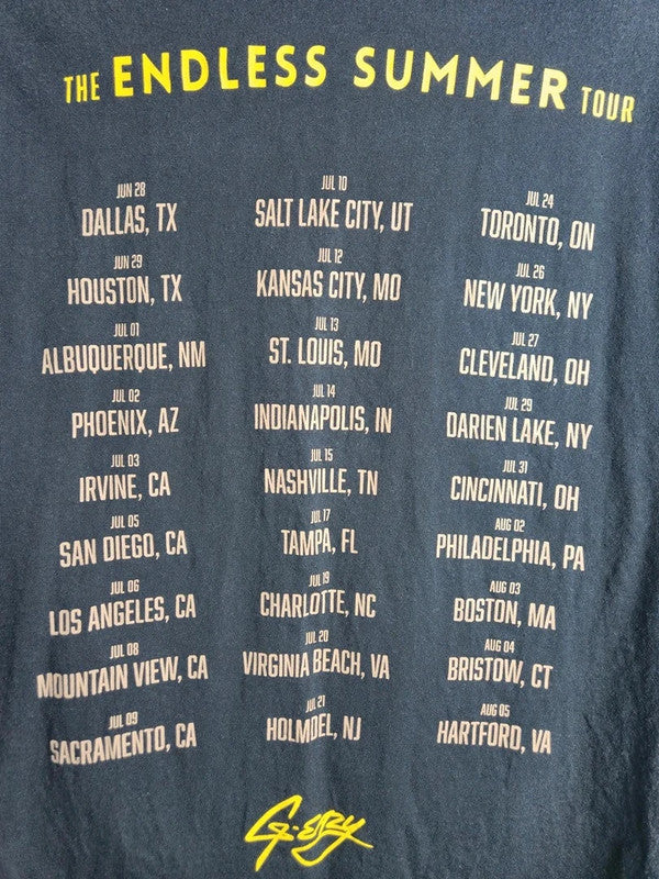 T-shirt G-eazy Merch Officiel Tournée Endless Summer Noir Taille M