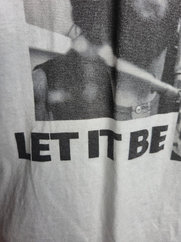 T-shirt The Beatles Let It Be Vintage Blanc Xxl Officiel Apple Corps