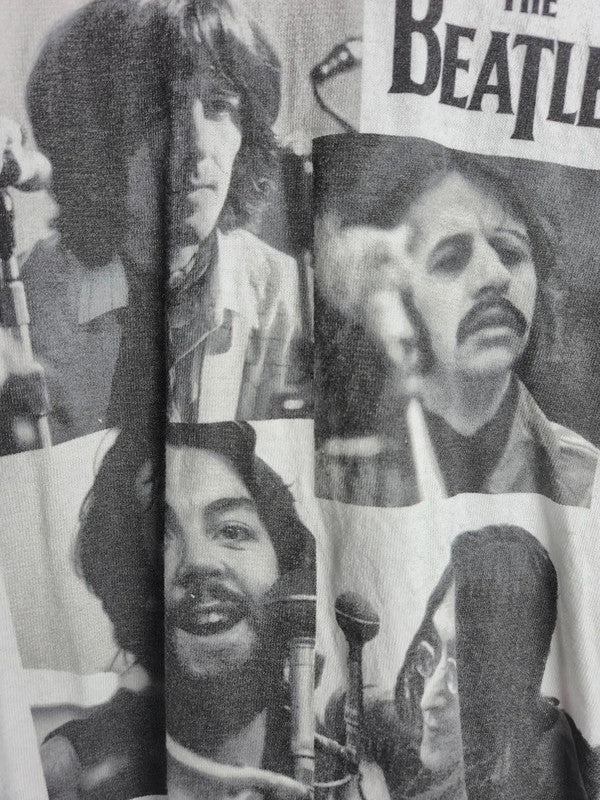 T-shirt The Beatles Let It Be Vintage Blanc Xxl Officiel Apple Corps