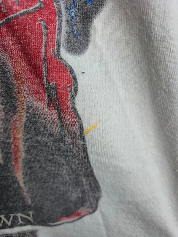 T-shirt Vintage Fuya The Rich and Dangerous Y2k Blanc Taille L