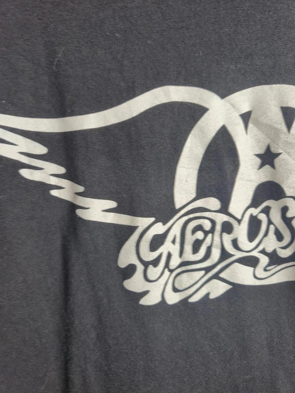 T-shirt vintage Tennessee River Aerosmith noir délavé L rock